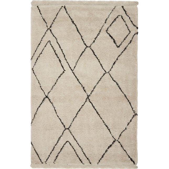 Berber Vloerkleed met franjes Cross Lines