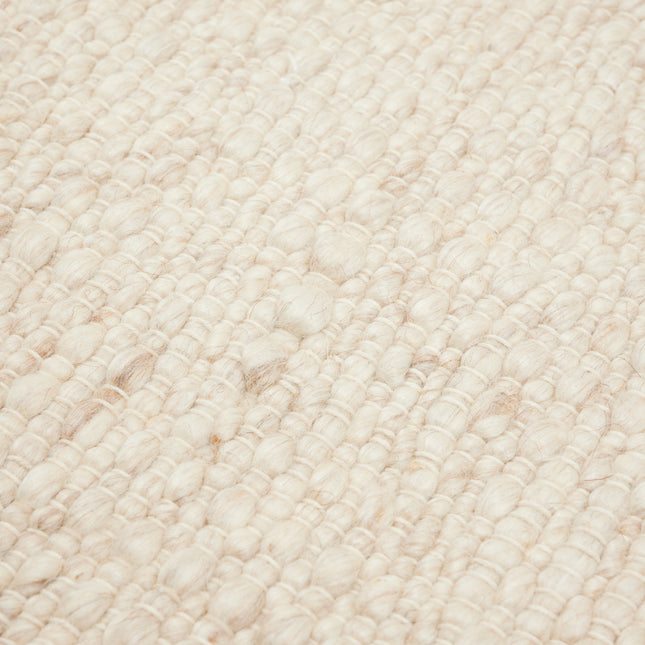 Wollen vloerkleed Beige Gemeleerd Pebble