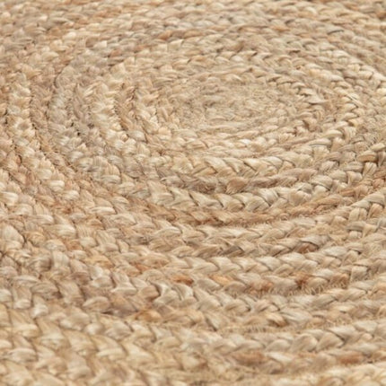 Rond jute vloerkleed naturel