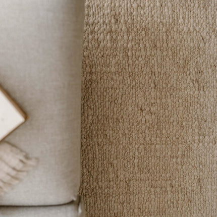 Wollen vloerkleed Beige Gemeleerd Pebble