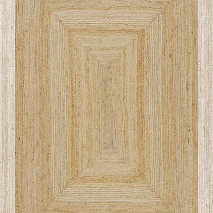 Jute vloerkleed Rechthoek naturel/wit