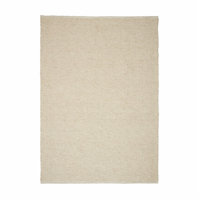 Wollen vloerkleed Beige Gemeleerd Pebble