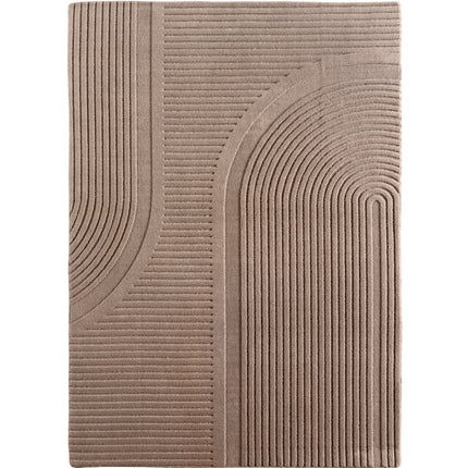 Vloerkleed Scandinavisch taupe hoog/laag Rosa