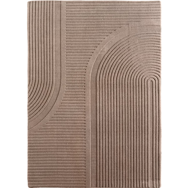 Vloerkleed Scandinavisch taupe hoog/laag Rosa