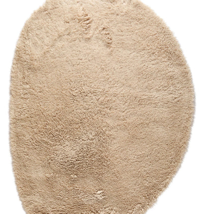 Organisch Hoogpolig vloerkleed Bruin/taupe Nesto