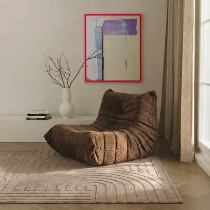 Vloerkleed Scandinavisch taupe hoog/laag Ella