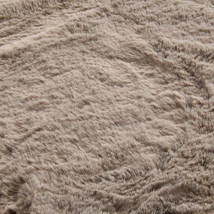 Organisch Hoogpolig vloerkleed Extra Zacht Fluffy - Taupe