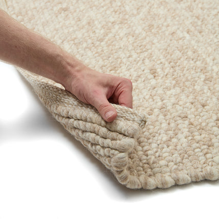 Wollen vloerkleed Beige/Bruin Gotland