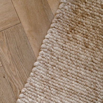 Wollen vloerkleed Beige/Bruin Gotland