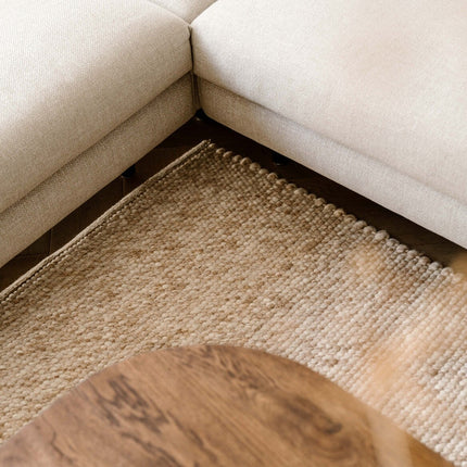 Wollen vloerkleed Beige/Bruin Gotland
