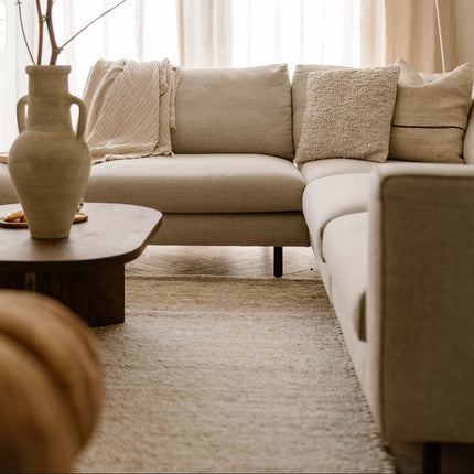 Wollen vloerkleed Beige/Bruin Gotland