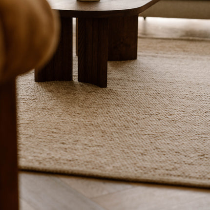Wollen vloerkleed Beige/Bruin Gotland