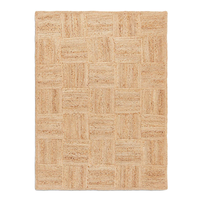 Jute vloerkleed Ruitstructuur naturel