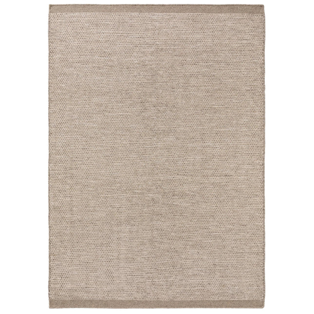 Wollen vloerkleed Taupe Mave