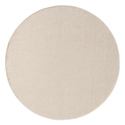 Rond Wollen vloerkleed Wit Mave