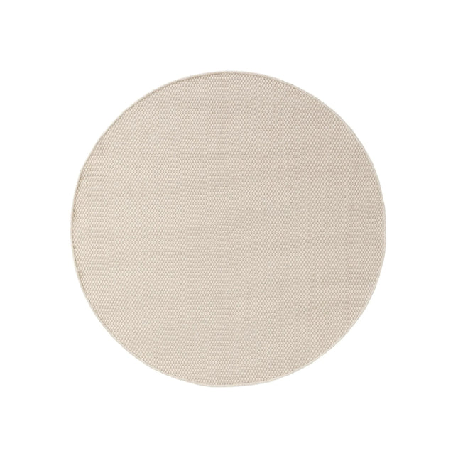 Rond Wollen vloerkleed Wit Mave