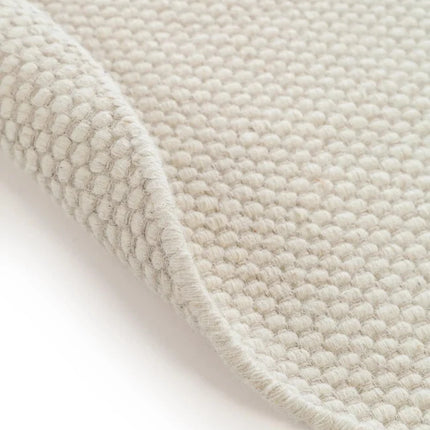 Rond Wollen vloerkleed Wit Mave