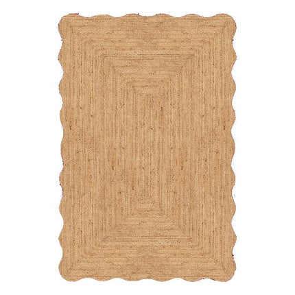 Jute vloerkleed wafelstructuur naturel