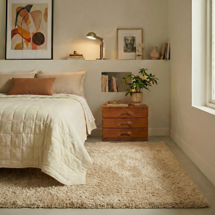 Hoogpolig vloerkleed Bruin/taupe Nesto