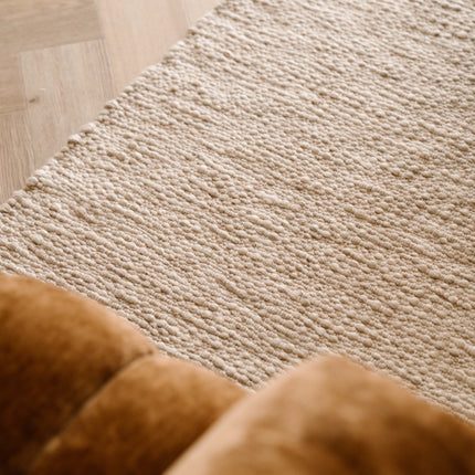 Wollen vloerkleed Bruin Gemeleerd Pebble