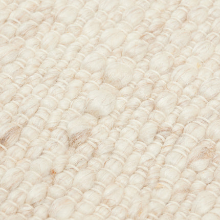 Wollen vloerkleed Beige Gemeleerd Pebble