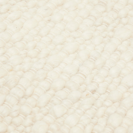 Wollen vloerkleed ivoor Pebble