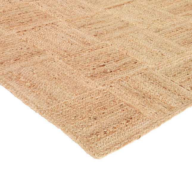 Jute vloerkleed Ruitstructuur naturel