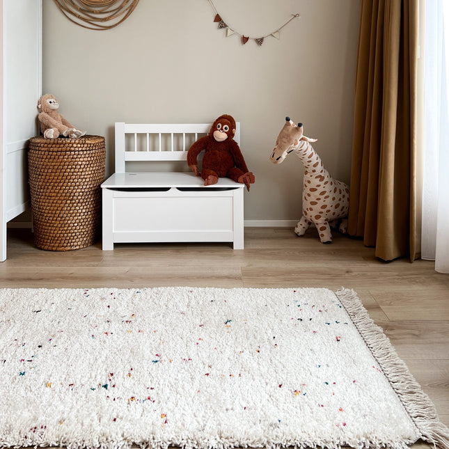 kindervloerkleed stippen multi