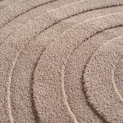 Vloerkleed Scandinavisch taupe hoog/laag Ella