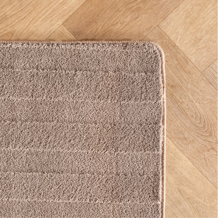 Vloerkleed Scandinavisch taupe hoog/laag Ella