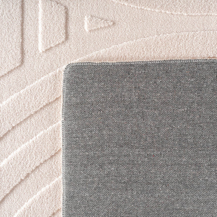 Vloerkleed Scandinavisch Wit hoog/laag Ella