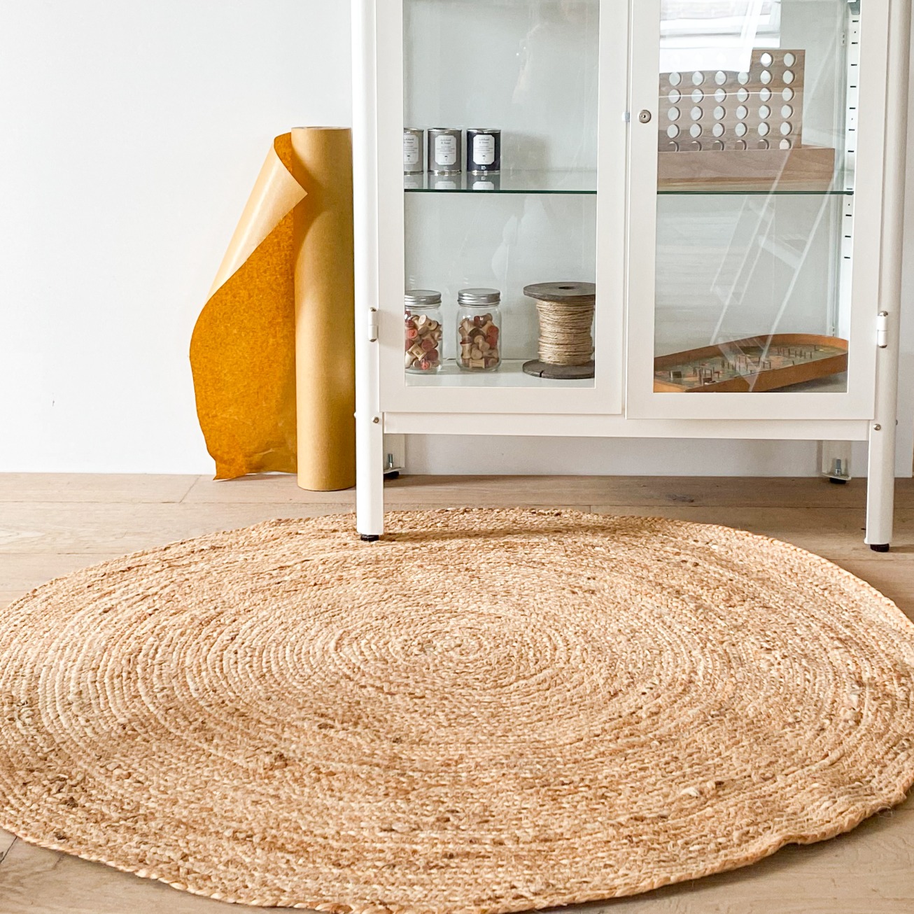 Klein Ideaal Vruchtbaar Jute Vloerkleed Rond 120 cm Naturel | Gratis Verzending | Mr Carpet  Vloerkleden